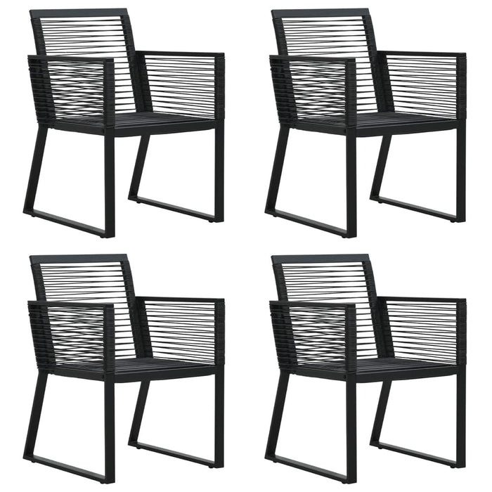 Set mobilier de grădină, 5 piese, negru, ratan PVC - WALTI WALTI