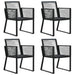 Set mobilier de grădină, 5 piese, negru, ratan PVC - WALTI WALTI