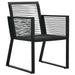 Set mobilier de grădină, 5 piese, negru, ratan PVC - WALTI WALTI