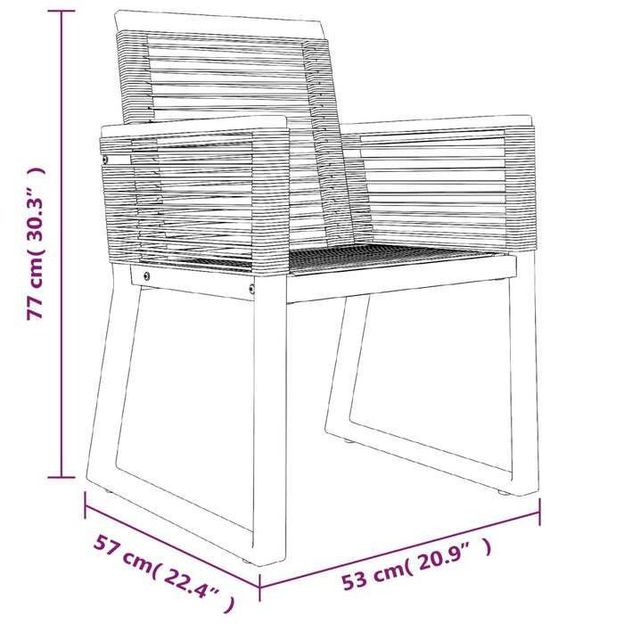 Set mobilier de grădină, 5 piese, negru, ratan PVC - WALTI WALTI