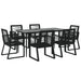 Set mobilier de grădină, 7 piese, negru, ratan PVC - WALTI WALTI