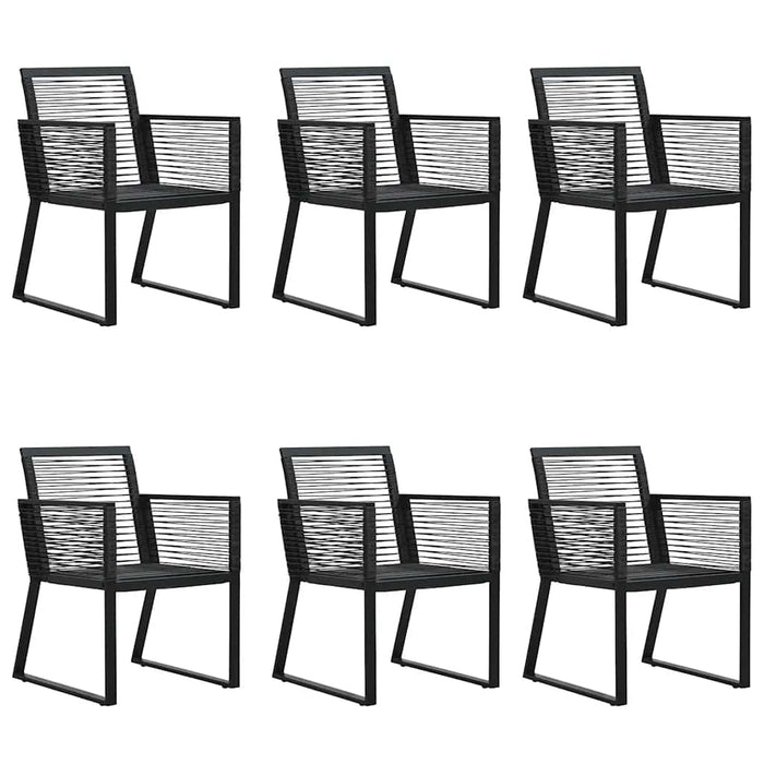 Set mobilier de grădină, 7 piese, negru, ratan PVC - WALTI WALTI
