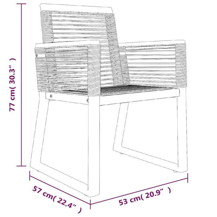 Set mobilier de grădină, 7 piese, negru, ratan PVC - WALTI WALTI
