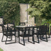 Set mobilier de grădină, 7 piese, negru, ratan PVC - WALTI WALTI
