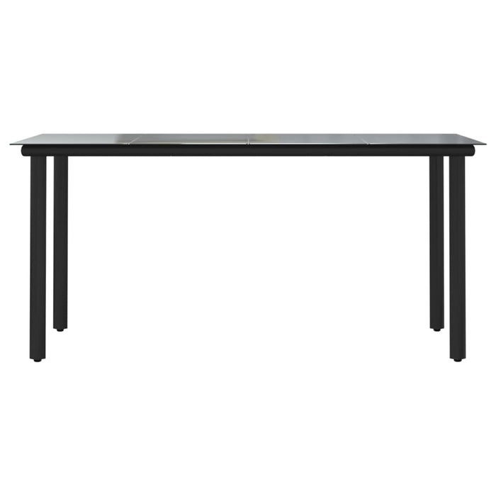 Set mobilier de grădină, 5 piese, negru, ratan PVC - WALTI WALTI