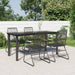 Set mobilier de grădină, 5 piese, negru, ratan PVC - WALTI WALTI