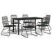 Set mobilier de grădină, 7 piese, negru, ratan PVC - WALTI WALTI