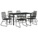 Set mobilier de grădină, 7 piese, negru, ratan PVC - WALTI WALTI