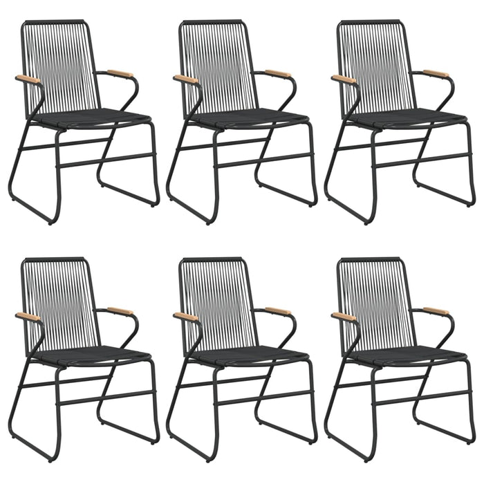 Set mobilier de grădină, 7 piese, negru, ratan PVC - WALTI WALTI