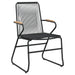Set mobilier de grădină, 7 piese, negru, ratan PVC - WALTI WALTI