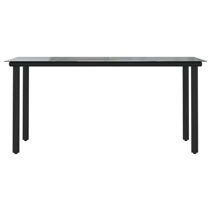 Set mobilier de grădină, 7 piese, negru, ratan PVC - WALTI WALTI