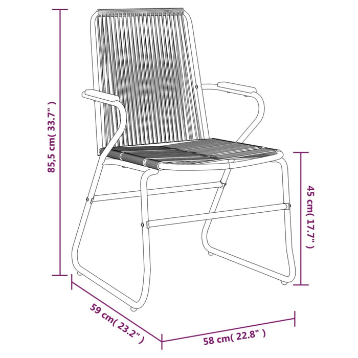 Set mobilier de grădină, 7 piese, negru, ratan PVC - WALTI WALTI