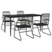 Set mobilier de grădină, 5 piese, negru, ratan PVC - WALTI WALTI