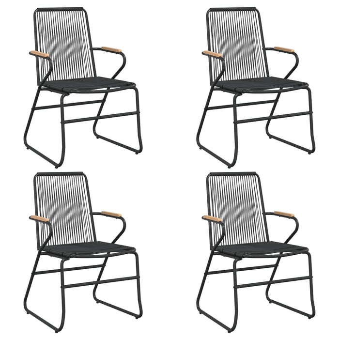 Set mobilier de grădină, 5 piese, negru, ratan PVC - WALTI WALTI