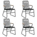 Set mobilier de grădină, 5 piese, negru, ratan PVC - WALTI WALTI