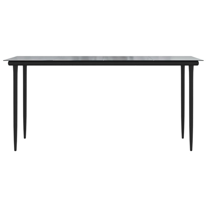 Set mobilier de grădină, 7 piese, negru, ratan PVC WALTI