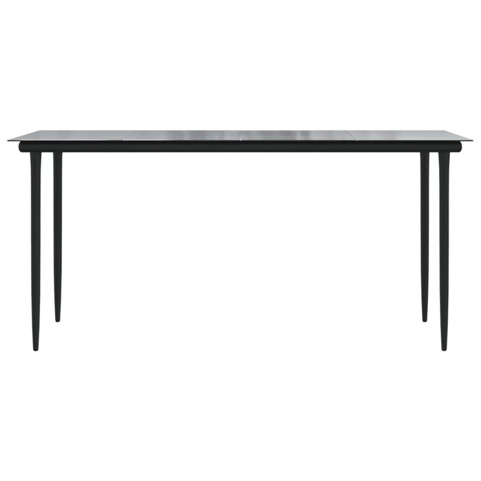 Set mobilier de grădină, 7 piese, negru, ratan PVC WALTI