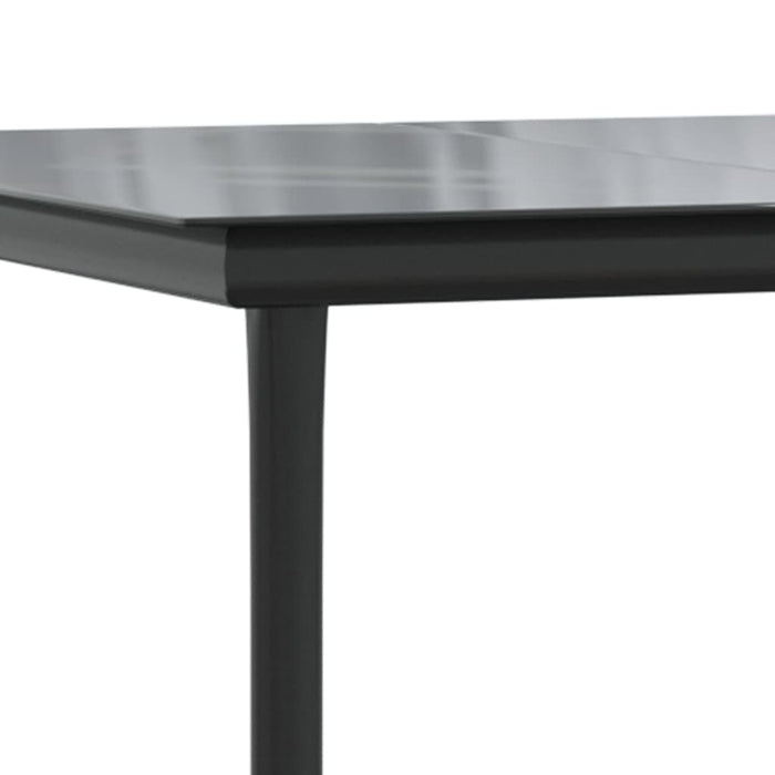Set de masă pentru grădină, 5 piese, cu perne, negru - WALTI WALTI