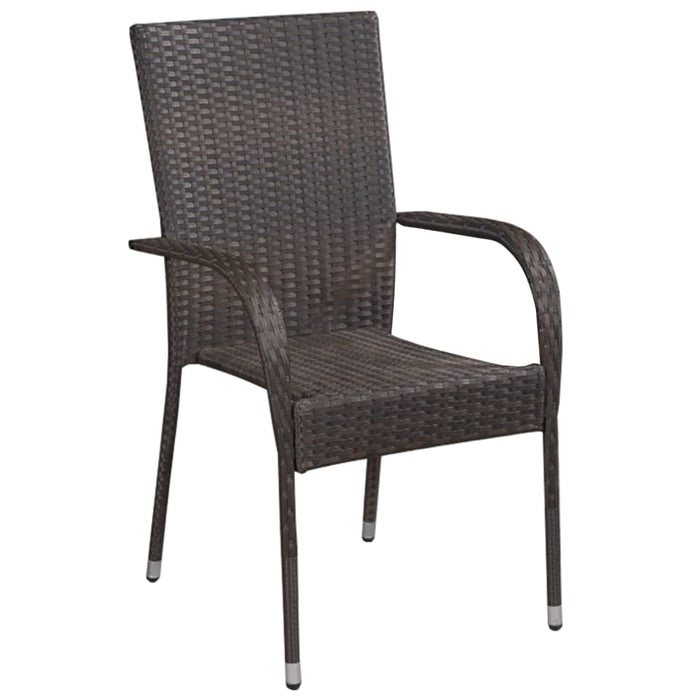 Set mobilier de grădină, 5 piese, maro, poliratan - WALTI WALTI