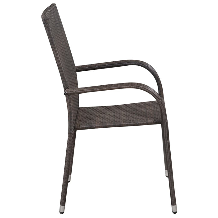 Set mobilier de grădină, 5 piese, maro, poliratan - WALTI WALTI