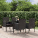 Set mobilier de grădină cu perne, 5 piese, negru, poliratan - WALTI WALTI