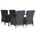 Set mobilier de grădină, 5 piese, gri închis, poliratan - WALTI WALTI