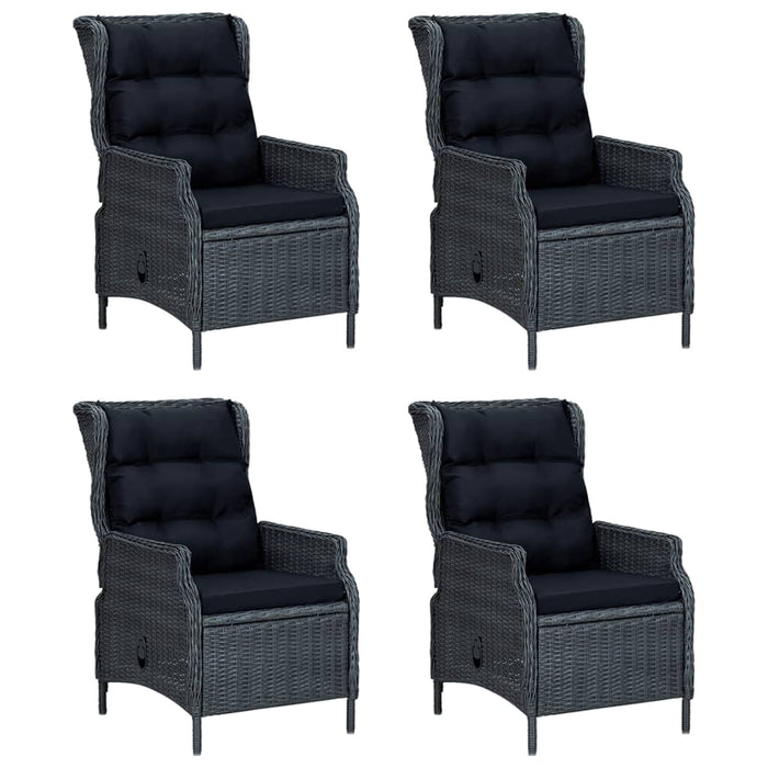 Set mobilier de grădină, 5 piese, gri închis, poliratan - WALTI WALTI