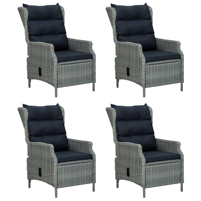 Set mobilier de grădină, 5 piese, gri deschis, poliratan - WALTI WALTI