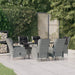 Set mobilier de grădină, 7 piese, gri deschis, poliratan - WALTI WALTI