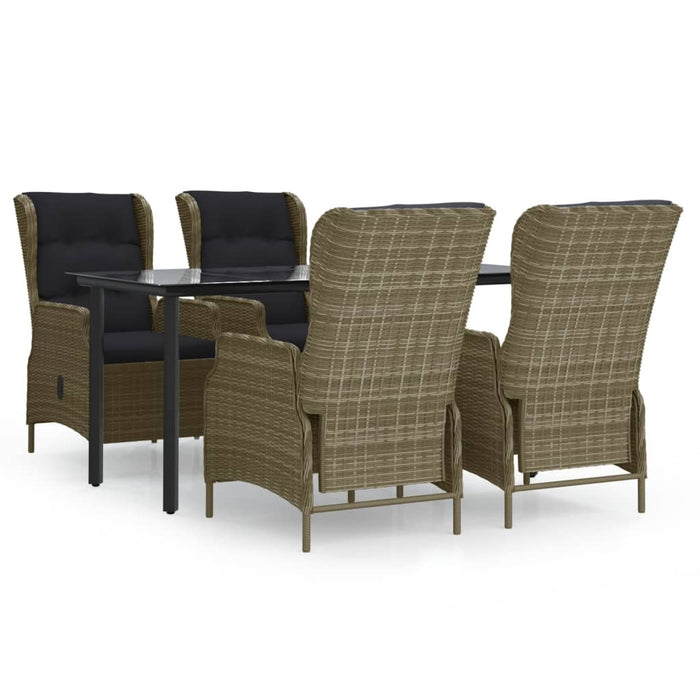 Set mobilier de grădină, 5 piese, maro, poliratan - WALTI WALTI