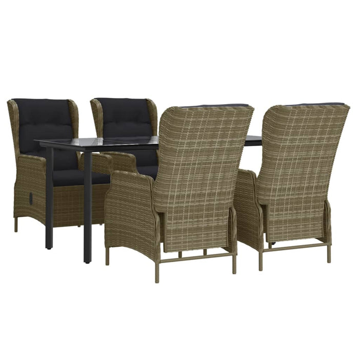 Set mobilier de grădină, 5 piese, maro, poliratan - WALTI WALTI