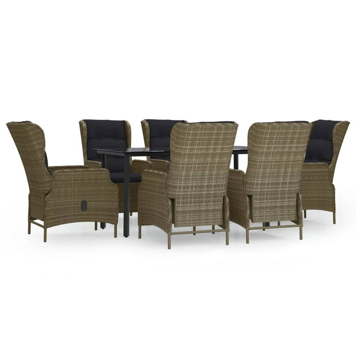 Set mobilier de grădină, 7 piese, maro, poliratan - WALTI WALTI