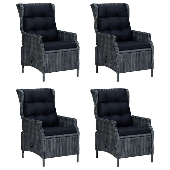 Set mobilier de grădină, 5 piese, gri închis, poliratan - WALTI WALTI
