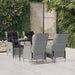 Set mobilier de grădină, 5 piese, gri deschis, poliratan - WALTI WALTI