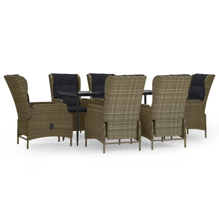 Set mobilier de grădină, 7 piese, maro, poliratan - WALTI WALTI