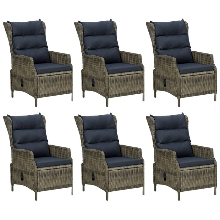 Set mobilier de grădină, 7 piese, maro, poliratan - WALTI WALTI