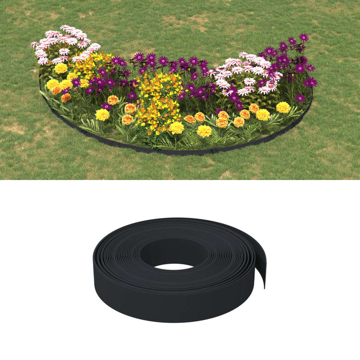 Bordură de grădină, negru, 10 m 10 cm, polietilenă - WALTI WALTI