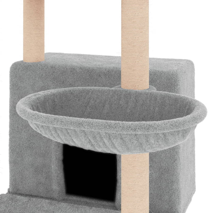 Ansamblu de pisici, stâlpi din funie sisal, gri deschis, 132 cm - WALTI WALTI