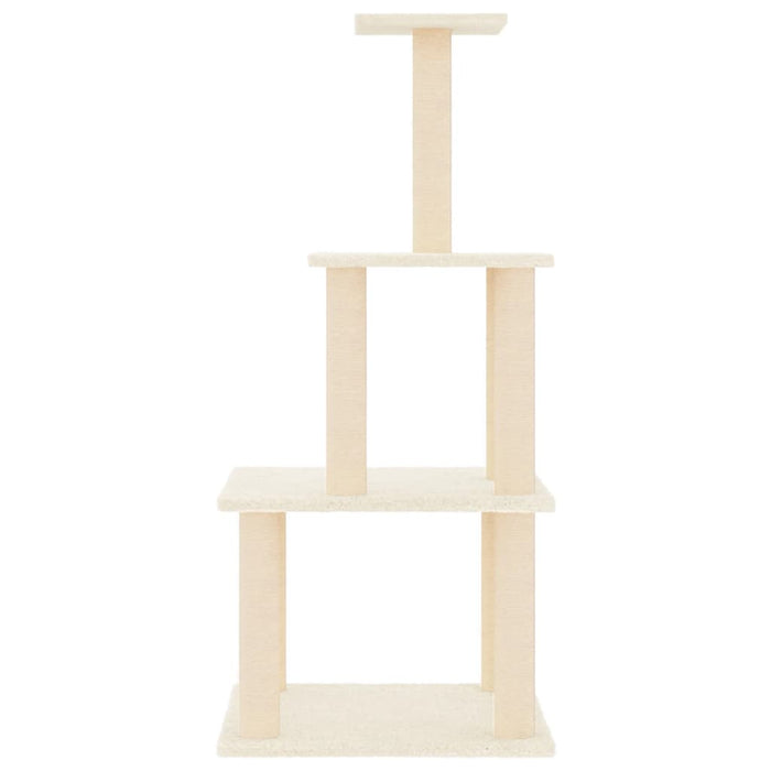 Ansamblu de pisici cu stâlpi din funie de sisal, crem, 111 cm WALTI