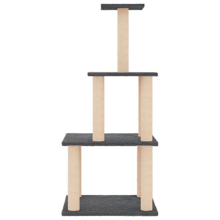 Ansamblu pisici, stâlpi din funie sisal, gri închis, 111 cm WALTI