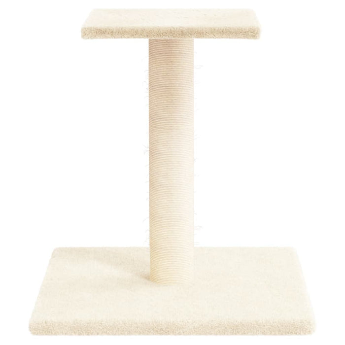 Stâlp de zgâriat pentru pisici cu platformă, crem, 38 cm - WALTI WALTI