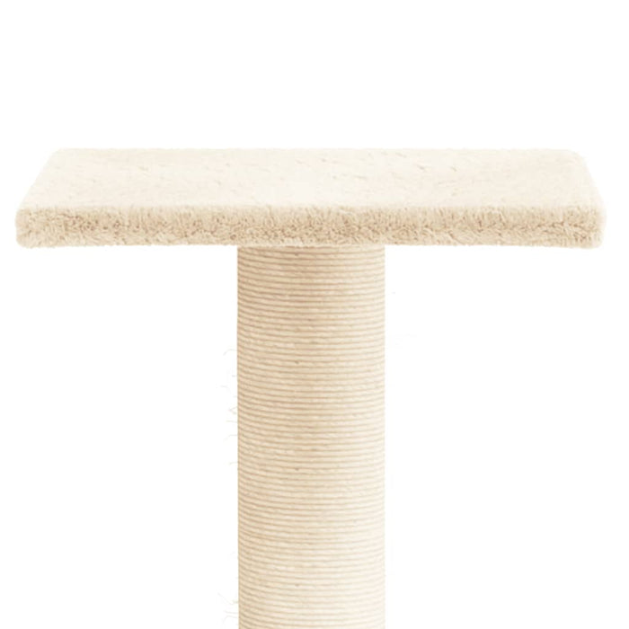 Stâlp de zgâriat pentru pisici cu platformă, crem, 38 cm - WALTI WALTI