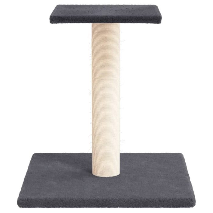Stâlp de zgâriat pentru pisici cu platformă, gri închis, 38 cm - WALTI WALTI