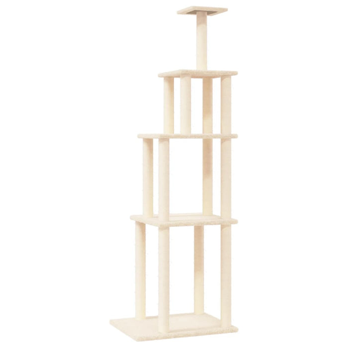 Ansamblu de pisici cu stâlpi din funie de sisal, crem, 183 cm - WALTI WALTI