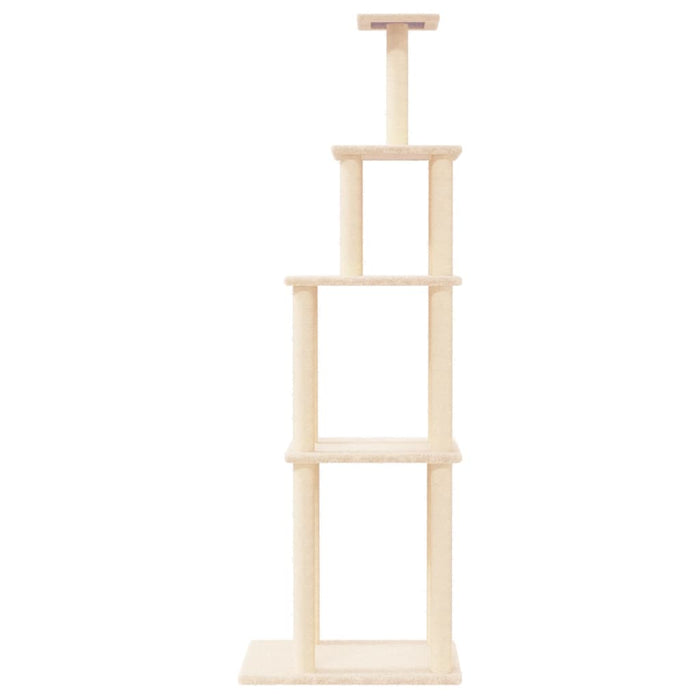 Ansamblu de pisici cu stâlpi din funie de sisal, crem, 183 cm - WALTI WALTI