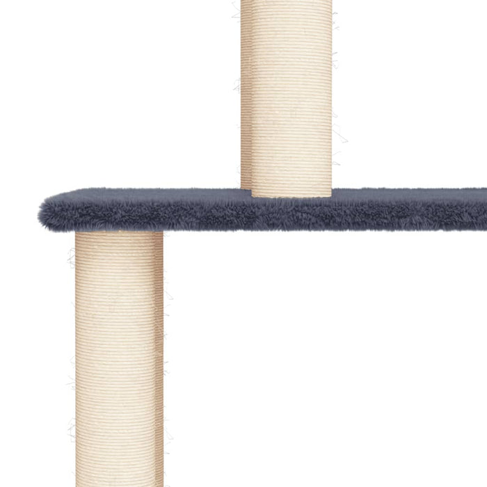 Ansamblu pisici cu stâlpi din funie sisal, gri închis, 183 cm - WALTI WALTI