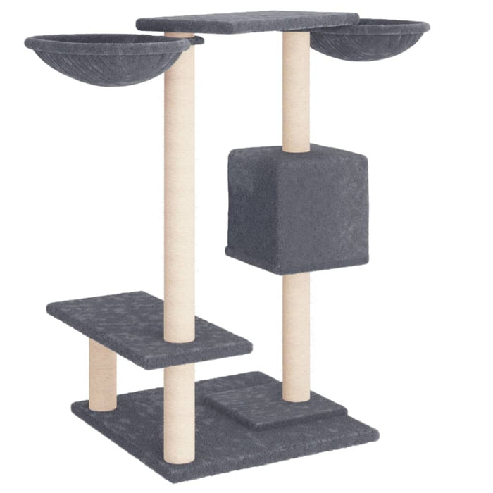 Ansamblu de pisici cu stâlpi de zgâriat, gri închis, 82 cm WALTI