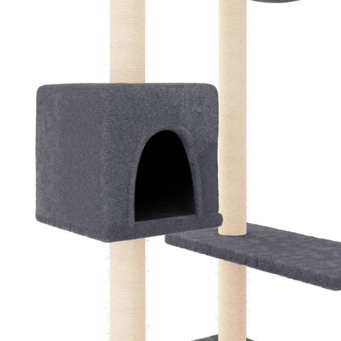 Ansamblu de pisici cu stâlpi de zgâriat, gri închis, 82 cm WALTI