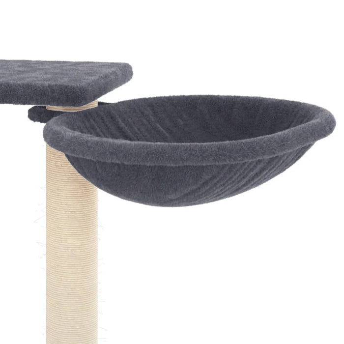 Ansamblu de pisici cu stâlpi de zgâriat, gri închis, 82 cm WALTI