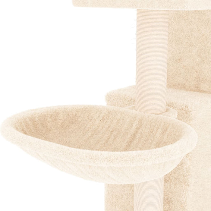 Ansamblu de pisici cu stâlpi din funie de sisal, crem, 83 cm - WALTI WALTI